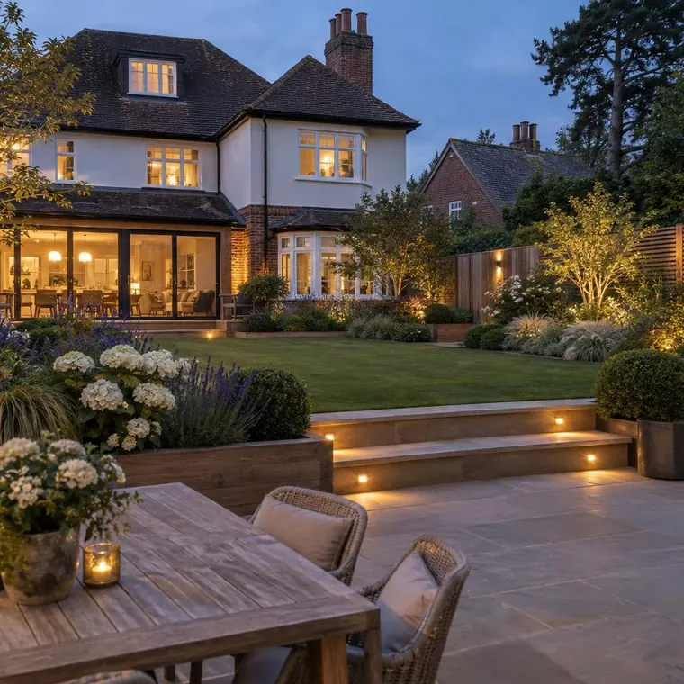 Garden makeover – larger detached house Garden makeover on a larger detached house